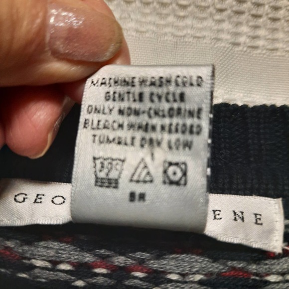 VTG GEOFFREY BEENE MENS XL WINTER HOLIDAY GOLF KNIT MULTICOLOR PULLOVER SWEATER - Picture 7 of 7